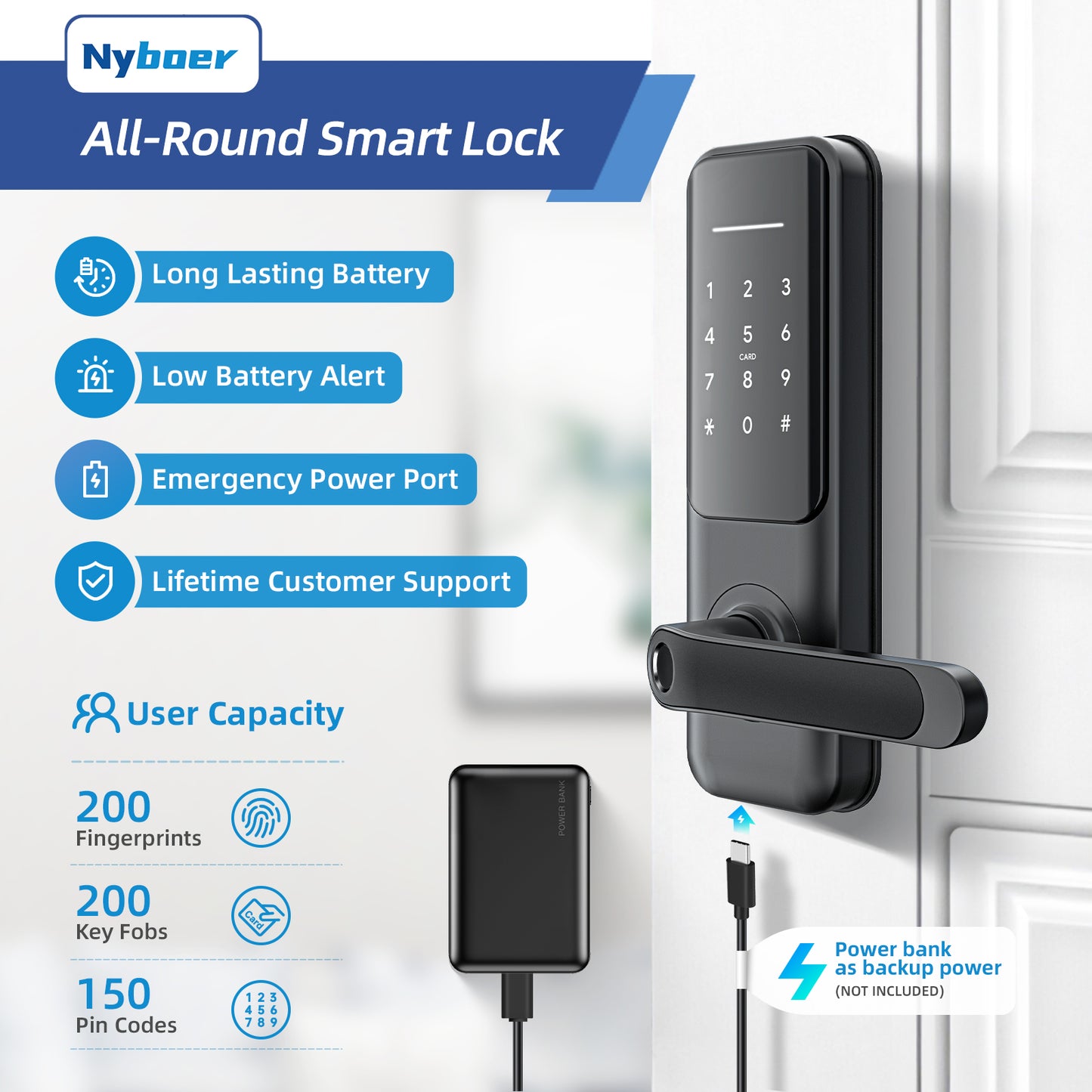 Nyboer Smart Lever Lock H3B Plus