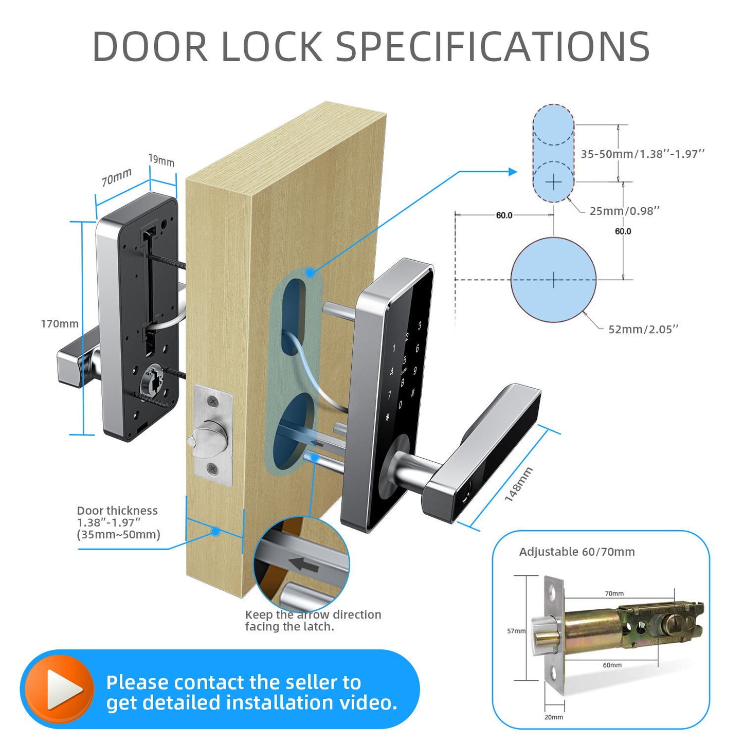 Nyboer Stainless Steel Smart Lock H11B